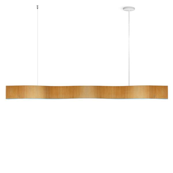 Imagem de Lustre Madeira Retangular Linear LED Integrado 150cm -SNK 02