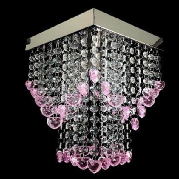 Imagem de Lustre para quarto menina em Cristal Base 20x20