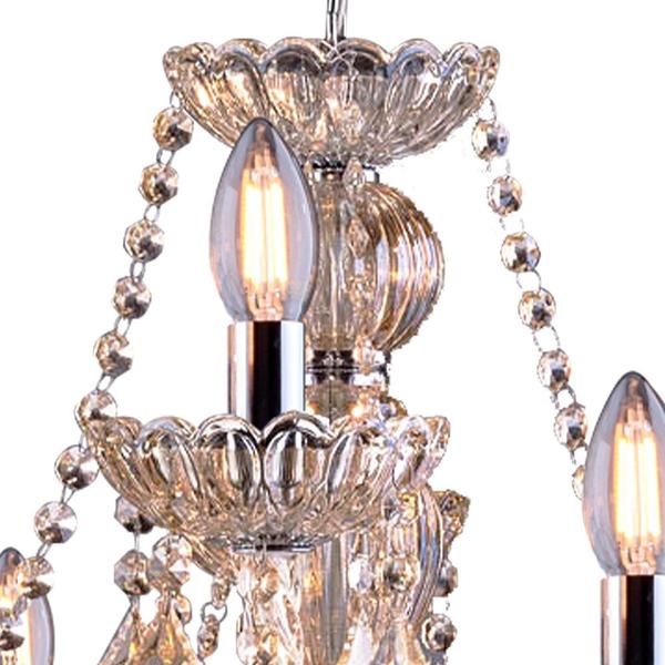 Imagem de Lustre Para Sala de Jantar Pendente Cristal Legítimo Maria Tereza Nice 12 Lâmpadas E14 Bivolt