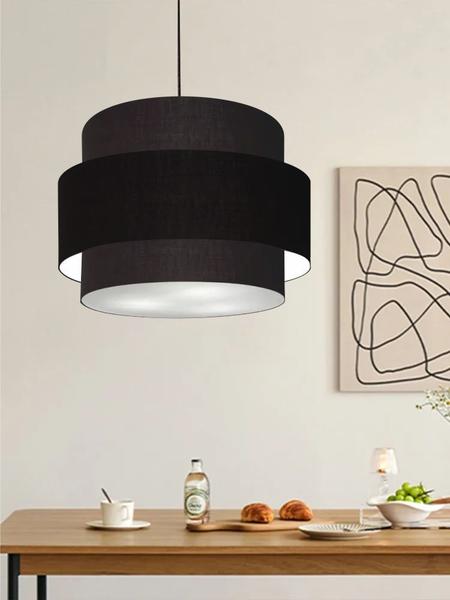 Imagem de Lustre Para Sala de Jantar Vivare Md-4393 Cúpula em Tecido 45cm