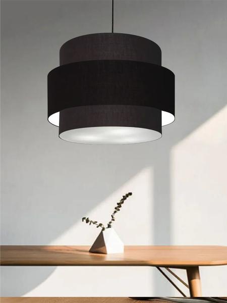 Imagem de Lustre Para Sala de Jantar Vivare Md-4394 Cúpula em Tecido 50cm