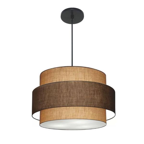 Imagem de Lustre Para Sala de Jantar Vivare Md-4395 Cúpula em Tecido 55cm