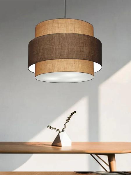 Imagem de Lustre Para Sala de Jantar Vivare Md-4395 Cúpula em Tecido 55cm