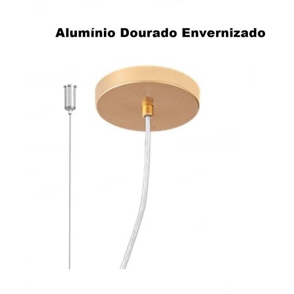 Imagem de Lustre para Sala Moderno Dourado 6 Lâmpadas E27 Pendente Decor