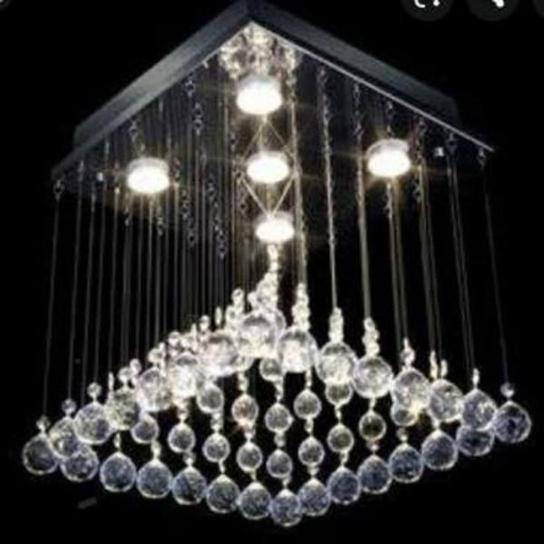 Lustre para sala, quarto, hall, cozinha, sala de jantar em Cristal k9 Base 30x30 - Lustres Brandao Imagem de Lustre para sala, quarto, hall, cozinha, sala de jantar em Cristal k9 Base 30x30