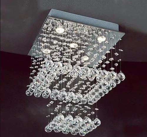 Imagem de Lustre para sala, quarto, hall, sala de jantar, cozinha em Cristal k9 Base 42x42