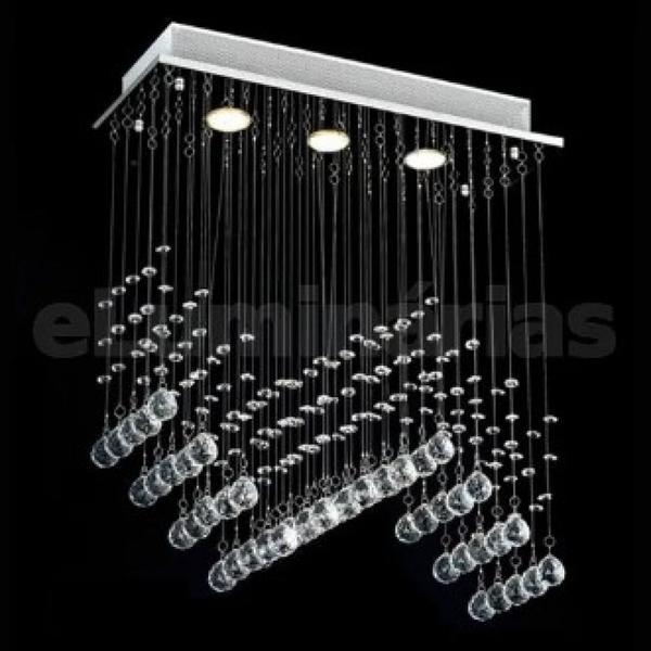 Imagem de Lustre para sala, quarto, hall, sala de jantar, cozinha em Cristal K9 Base18x70