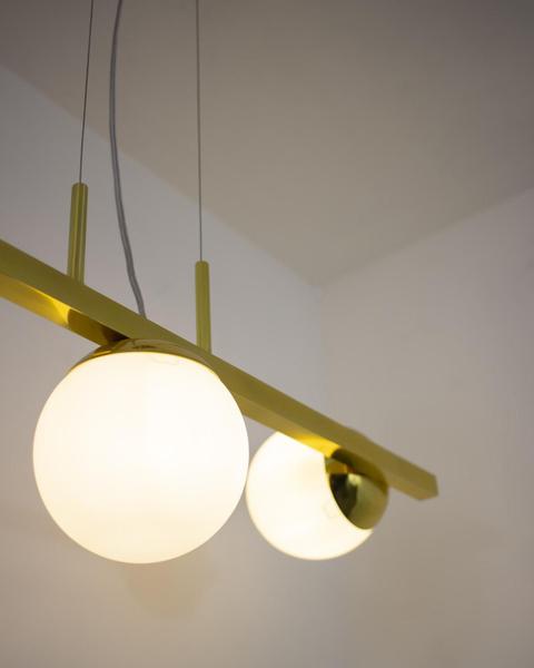 Imagem de Lustre Pendente 3 Bolas 70cm Dourado 287