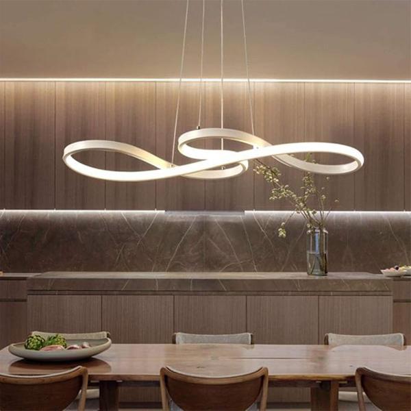 Imagem de Lustre Pendente Arco Infinito LED 3 em 1 Recepçao Restaurante Hall de Entrada Hotel Sala de Jantar Residencial Comercial