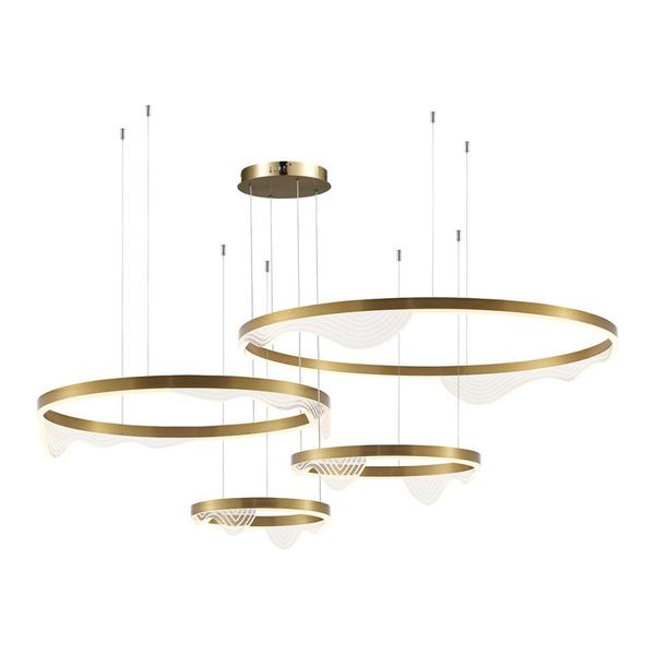 Imagem de Lustre Pendente Astraled Lomy PL-9854 Dourado Led Bivolt