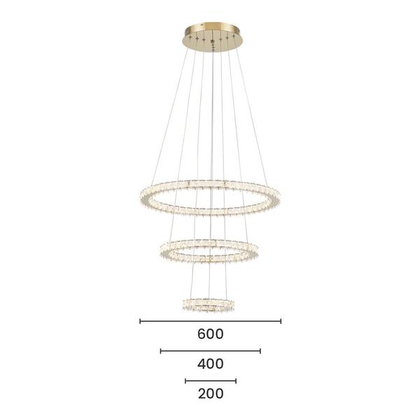 Imagem de Lustre Pendente Astraled Slaney PL-9747 Dourado Led Bivolt