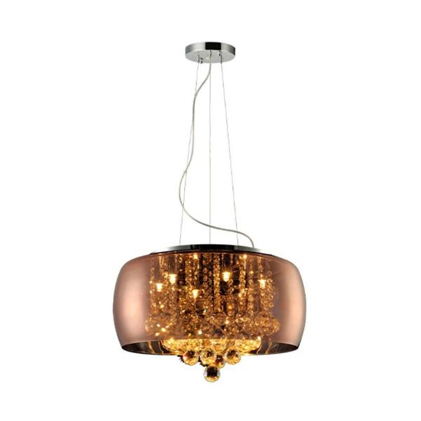 Imagem de Lustre Pendente Avant Wessex 50cm 5xG9 Cobre Rose Espelhado