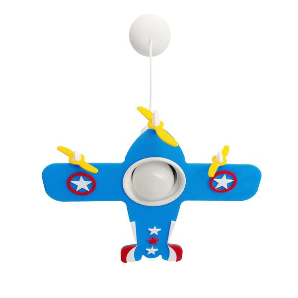 Imagem de Lustre Pendente Avião Nave Infantil Quarto Menino Bebê