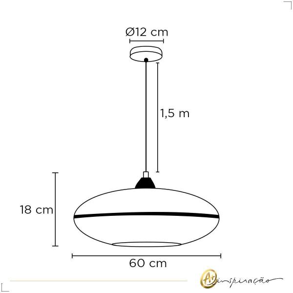 Imagem de Lustre Pendente Bambu Trançado Natural Rustico E27 Madeira