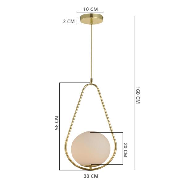 Imagem de Lustre Pendente Bravalumi Fallen Globo E27 Bivolt