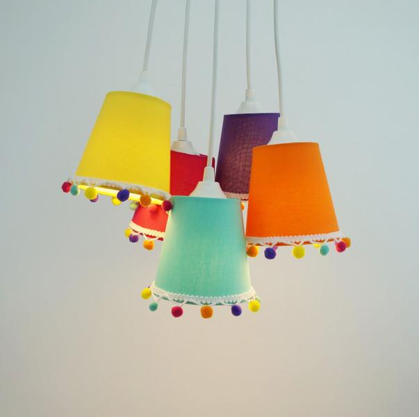 Imagem de Lustre Pendente Cacho PomPom Crie Casa Colors