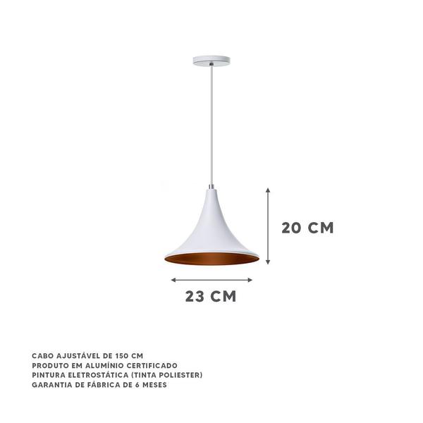 Imagem de Lustre Pendente Chapeu Chines 23cm Alumínio Decorações