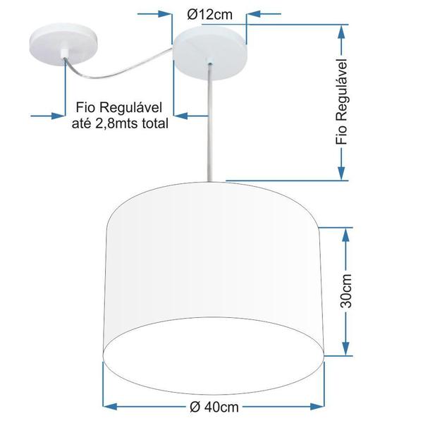 Imagem de Lustre Pendente Cilíndrico Com Desvio Branco MJ-4258 Para Mesa de Jantar e Estar