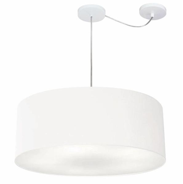 Imagem de Lustre Pendente Cilíndrico Com Desvio Branco MJ-4266 Para Mesa de Jantar e Estar