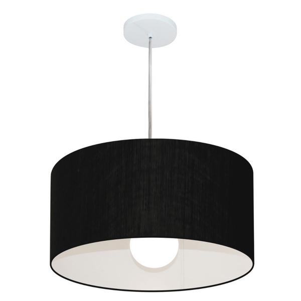 Imagem de Lustre Pendente Cilíndrico Md-4203 Cúpula em Tecido 45x21cm Preto - Bivolt