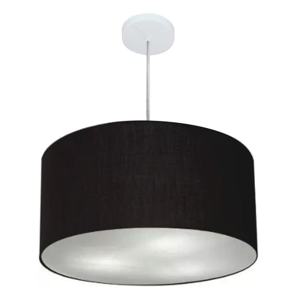 Imagem de Lustre Pendente Cilíndrico Md-4213 Cúpula em Tecido 50x30cm Preto - Bivolt