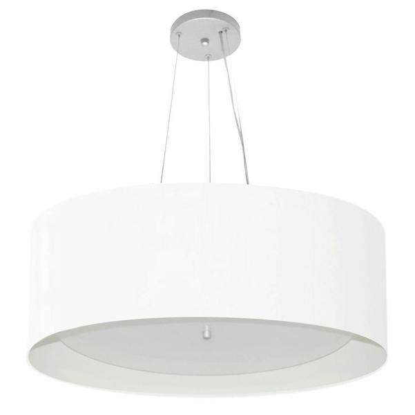 Imagem de Lustre Pendente Cilíndrico Vivare Md-4142 Cúpula em Tecido 80x30cm - Bivolt