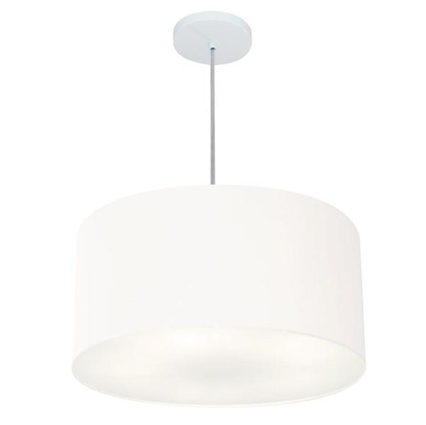 Imagem de Lustre Pendente Cilíndrico Vivare Md-4243 Cúpula em Tecido 45x25cm - Bivolt