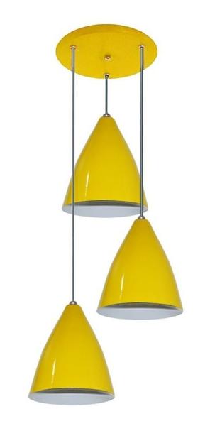 Lustre Pendente Colorido Triplo Junto Na Mesma Canopla - Mesa de jantar - LUSTRES AMANDINI Imagem de Lustre Pendente Colorido Triplo Junto Na Mesma Canopla - Mesa de jantar