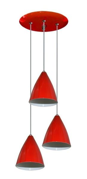 Lustre Pendente Colorido Triplo Junto Na Mesma Canopla - Mesa de jantar - LUSTRES AMANDINI Imagem de Lustre Pendente Colorido Triplo Junto Na Mesma Canopla - Mesa de jantar