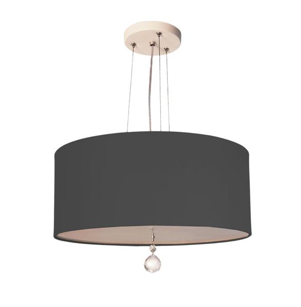 Imagem de Lustre Pendente Com Cristal Cúpula Preto 30x15 2E27