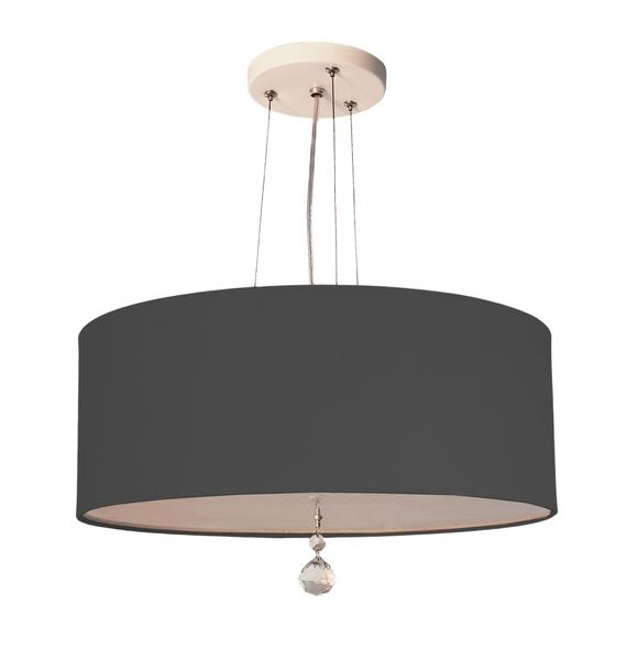 Imagem de Lustre Pendente Com Cristal Cúpula Preto 50x15 3e27