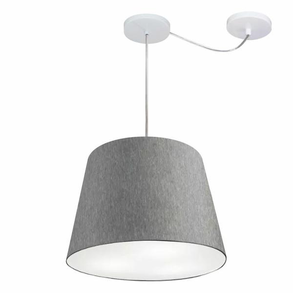 Imagem de Lustre Pendente Cone Com Desvio Rustico Cinza MJ-4280 Para Mesa de Jantar e Estar