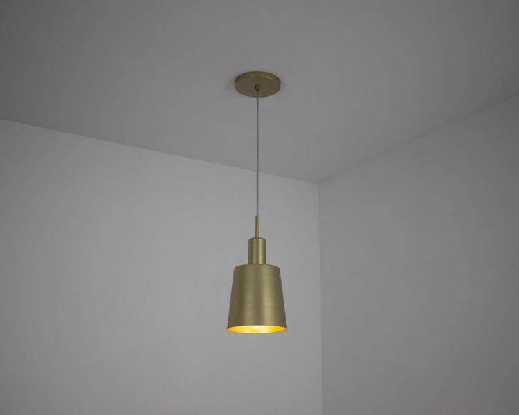 Imagem de Lustre Pendente Cone Industrial Dourado 119