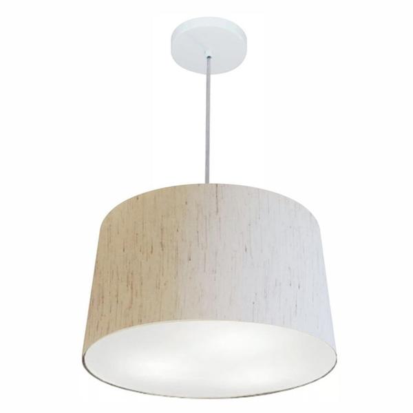 Imagem de Lustre Pendente Cone Md-4156 Cúpula em Tecido 30/45x40cm Linho Bege - Bivolt