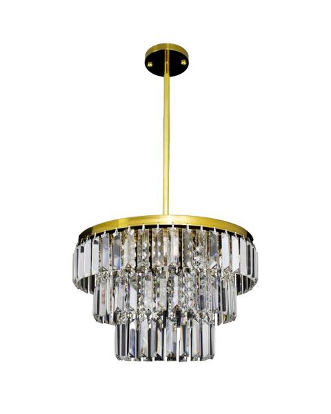 Imagem de Lustre Pendente Cristal Dourado Redondo 40cm 285