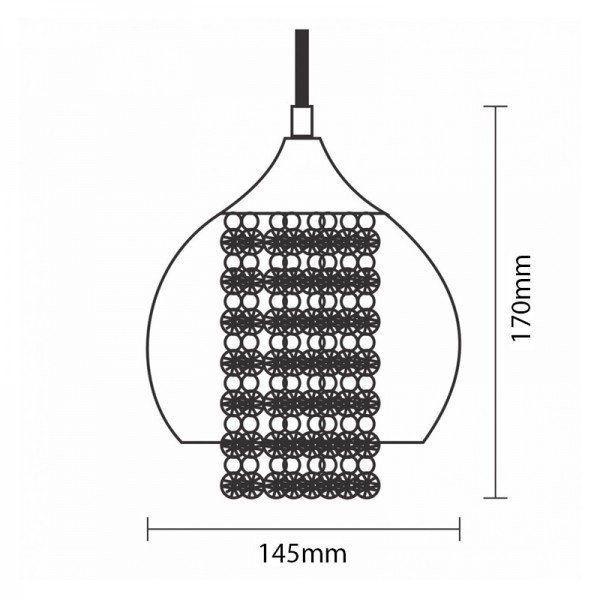 Imagem de Lustre Pendente Cristal Elisabeth Rigato Transparente E27 Bivolt Taschibra