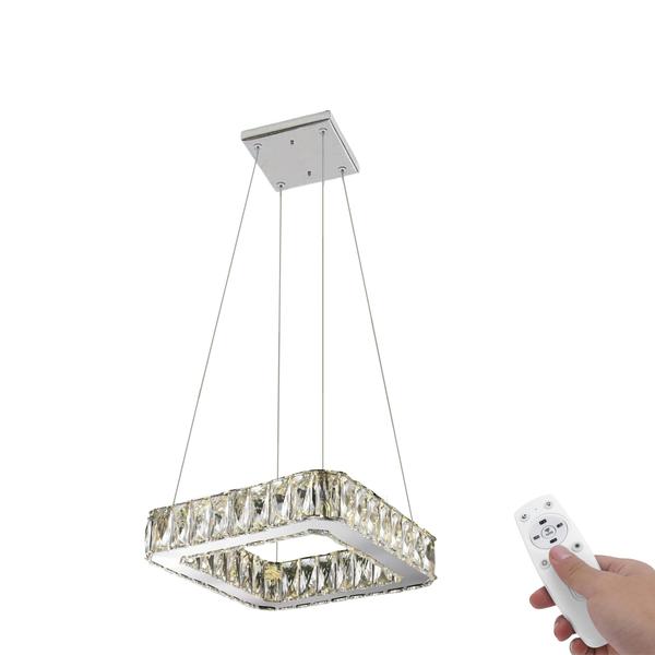 Imagem de Lustre Pendente Cristal K9 Legítimo Led Morderno Com Controle Remoto