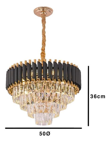 Imagem de Lustre Pendente Cristal K9 Moderno 8x E14