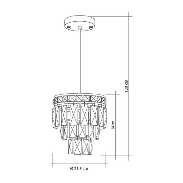 Imagem de Lustre Pendente Cristal Legítimo Mini Florença G9 Startec