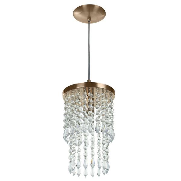 Imagem de Lustre Pendente De Cristal Acrilico Spark Redondo Cobre