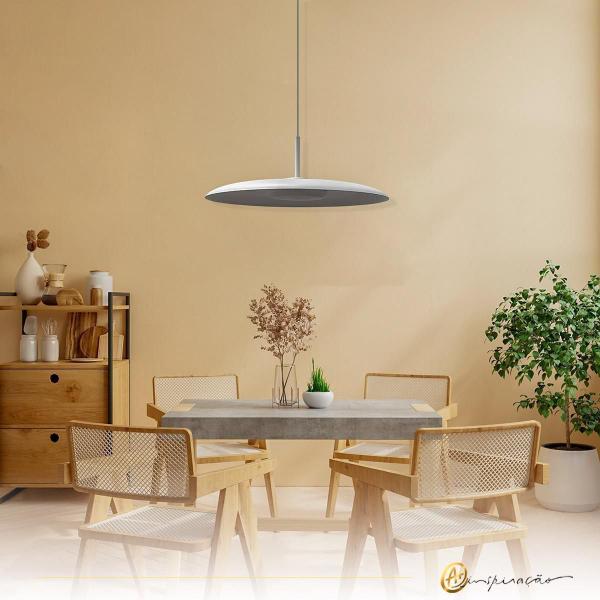 Imagem de Lustre Pendente Dot Branco Redondo Led 3000K 12W Bivolt