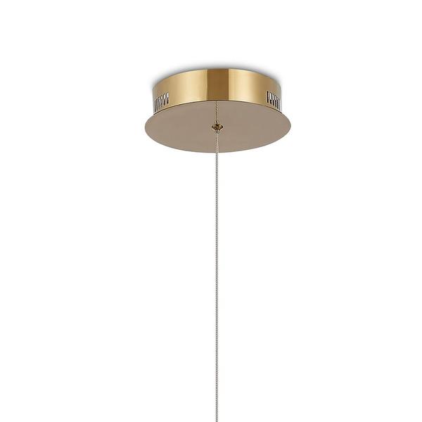 Imagem de Lustre Pendente Dourado Led 30w 3000k Tiffel 16.5x55cm Moderno Bivolt