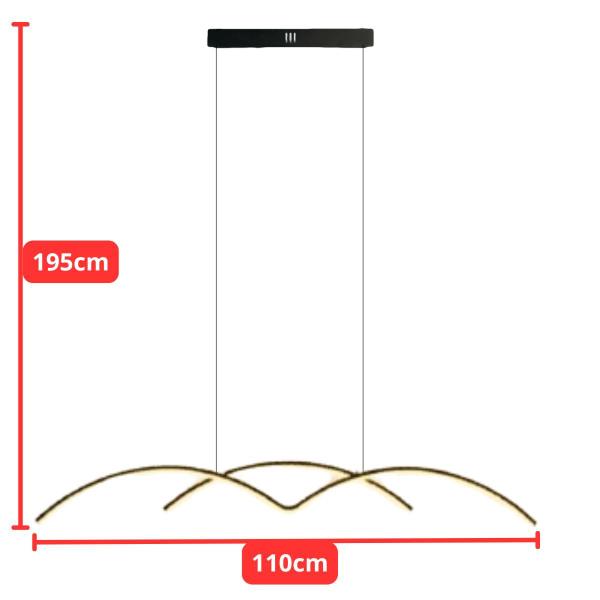 Imagem de Lustre Pendente em LED  Sala/Jantar 30w Bivolt Lançamento LP027 - Marca Nitrolux