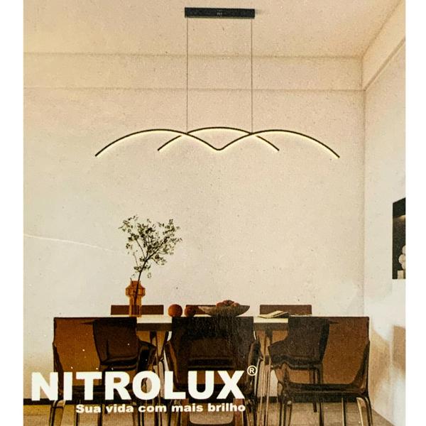 Imagem de Lustre Pendente em LED  Sala/Jantar 30w Bivolt Lançamento LP027 - Marca Nitrolux