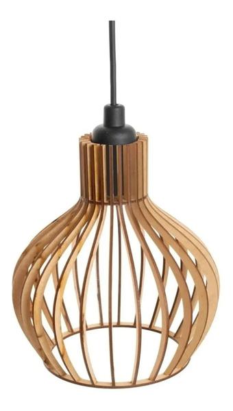 Imagem de Lustre Pendente em madeira MDF decorativo luxo