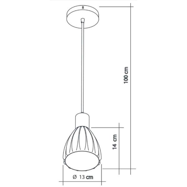 Imagem de Lustre/Pendente Em Vidro Mooca Cobre/Rose Gold Estilo Retrô