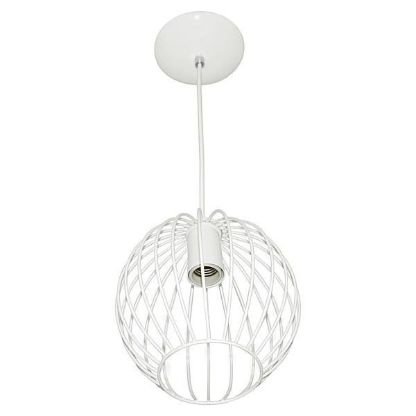 Imagem de Lustre Pendente Esfera Bola Branco 18x19 cm Sala Quarto