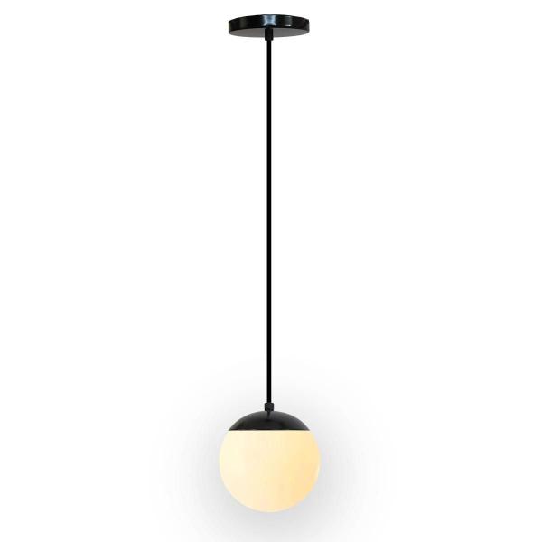 Imagem de Lustre Pendente Globo Vidro 15 Fosco Jabuticaba Stuttgart Fl