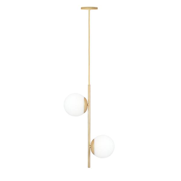 Imagem de Lustre pendente globo vidro 15 jabuticaba polonia orbit dourado bq