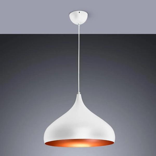 Imagem de Lustre Pendente Gota Alumínio Rpx Branco 40Cm Startec